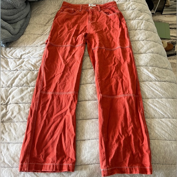 Princess Polly Copeland Jeans Red - Picture 3 of 5